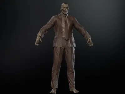 UrbanZombie5 for pack Low-poly 3D model