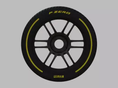 Miniature Enkei RPF1RS Rim and Tire - 3D Print - No Textures 3D print model