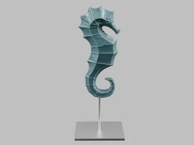 Sea Horse Decoration 3D model