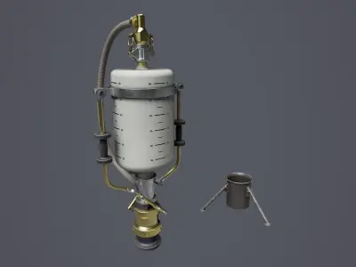 Quick Fill System 01 Low-poly 3D model