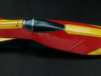 Spaceship racer WipeOut Pir-Hana style  3D model