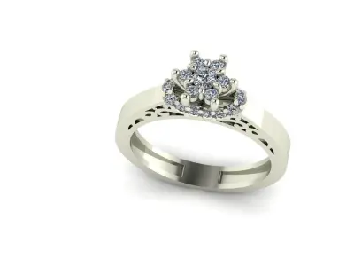 Engagement  ring  3D print model