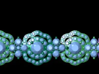 Diamond bracelets 3d render 3D print model
