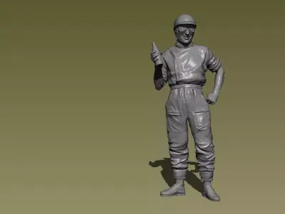 Stirling Moss figure to print 3D print model