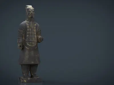 Terracotta Warriors Officer Low-poly 3D model