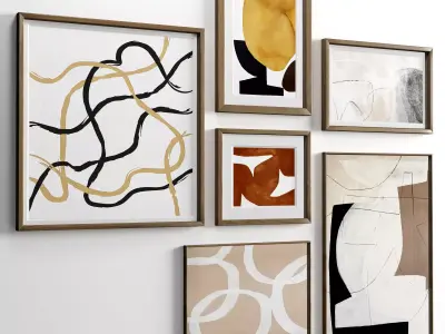 Minimal Photo Frame Set - 13 Low-poly 3D model