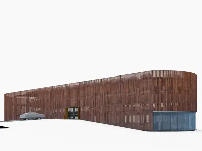 Multistory Car Park Collection Low-poly 3D model