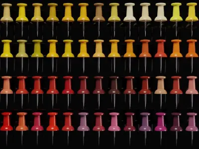 Thumbtack with RAL 3D model