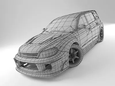 Subaru STI Low-poly 3D model