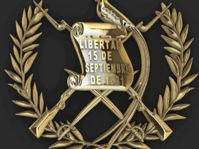 Escudo de Guatemala Coat Of Arms Guatemala 3D print model