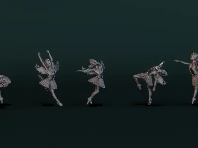 Ballerina Set01 3D model