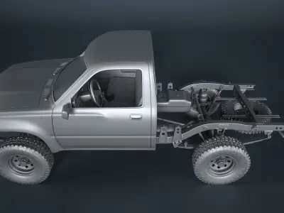 Toyota Hilux Pickup Truck - detailed model  3D model
