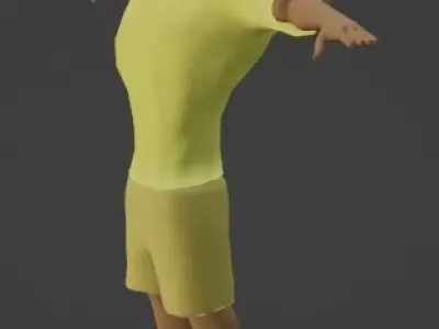Football player  Two Low-poly 3D model