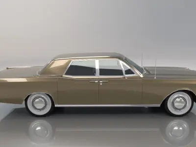 Continental car Low Poly 3D model