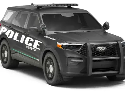 Car Police 1 Low-poly 3D model