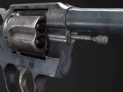 PBR Colt Police 38 Special Low-poly 3D model