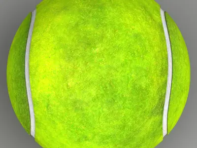 Tennis ball Low-poly 3D model