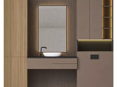 FURNITURE FOR A COMBINED BATHROOM LAITILA 3D model