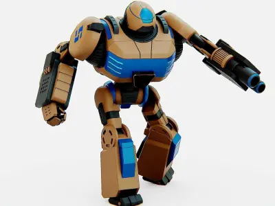 COMBAT DROID ORION Rigged for Unreal Engine - Unity - MIXAMO  3D model