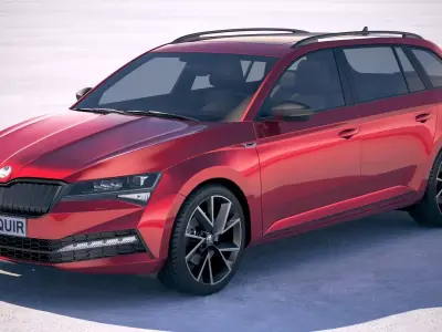 Skoda Superb Combi 2020 3D model