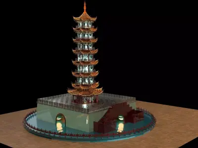 Chinese tower   3D model