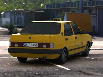 Tofas Dogan SLX Taxi Low-poly 3D model
