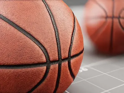 Basket Ball - Clean Dirty - 3D VR  AR  game ready  Low-poly 3D model