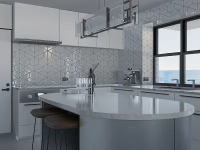 Modern living - B1 3D model