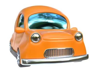Cartoon car 3D model