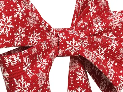 Christmas Bow Ribbon 66 Low-poly 3D model