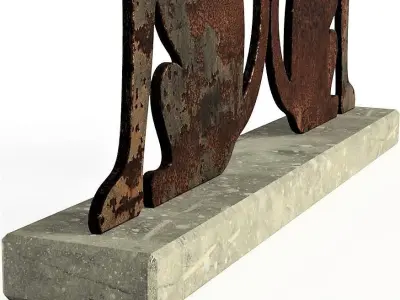 Cats metal decoration 3D model