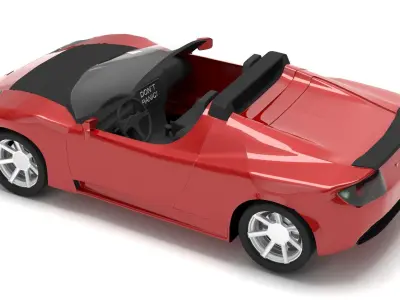 Tesla Roadster Low-poly 3D model buy