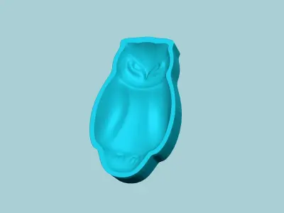 Halloween Molding A06 Owl - Chocolate Silicone Mold 3D print model