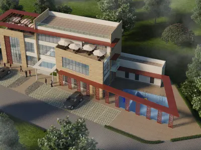 Modern Clubhouse 3d model 3D model