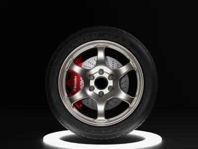Wheel Goodyear Eagle F1 High Detailed 3D Model 3D model