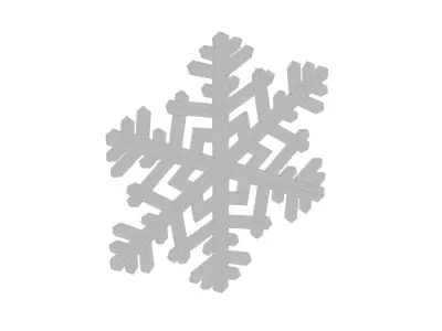 wood snowflake 3D model
