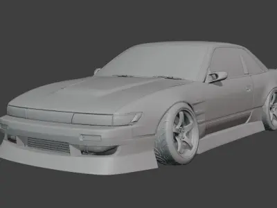 Origin Aggressive Body Kit  S13 Silvia GTS GT7 Base 3D model