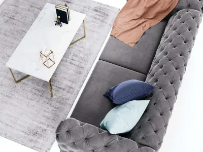 Kogut Chesterfield Sofa 3D model