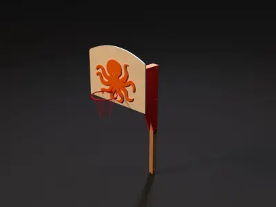 childrens basketball hoop 3D model