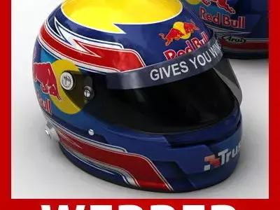Helmet F1 2009 Mark Webber 3D model