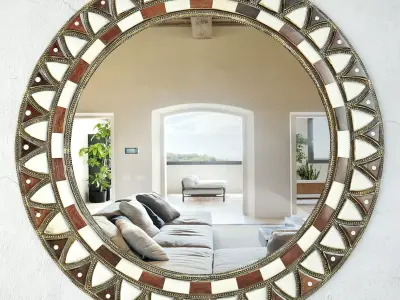 Inlay Round Mirror 3D model