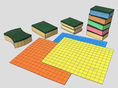 Sponge Pack Low-poly 3D model
