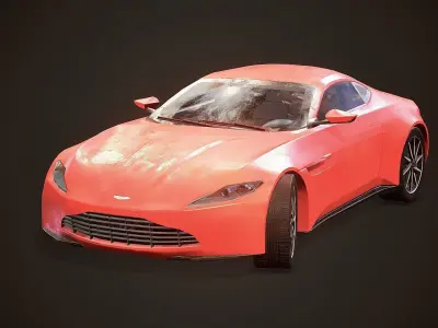 Aston Martin DB10 Low-poly 3D model