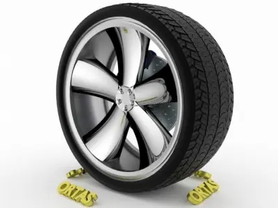 ORTAS CAR WHEEL RIM 91-92 GAME READY WHEEL 3D Model Pack
