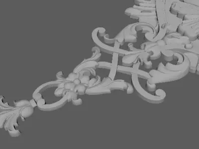 Central decor ornament for furniture 3D model 961