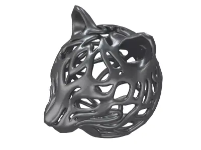 Abstract Cat Head Shape Decoration v1 009 Low-poly 3D model