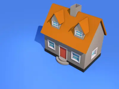 Cartoon House Low-poly 3D model buy