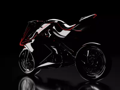 Concept Cyberpunk BIke 3D model