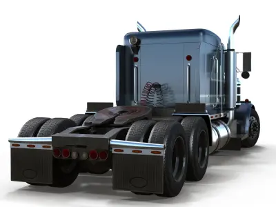 Peterbilt 359 semitruck Low-poly 3D model