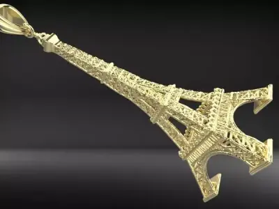 EFFIEL TOWER PENDANT CHARM NECKLACE JEWELRY  3D print model